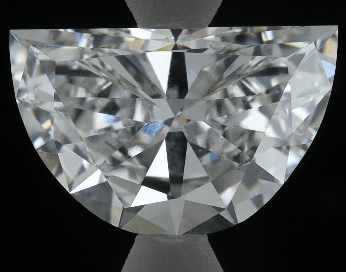 Lab-Grown 1.08 Carat Half Moon Shape Diamond color F Clarity VVS2, precious stones, engagement diamonds