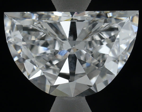 Lab-Grown 1.08 Carat Half Moon Shape Diamond color F Clarity VVS2, precious stones, engagement diamonds
