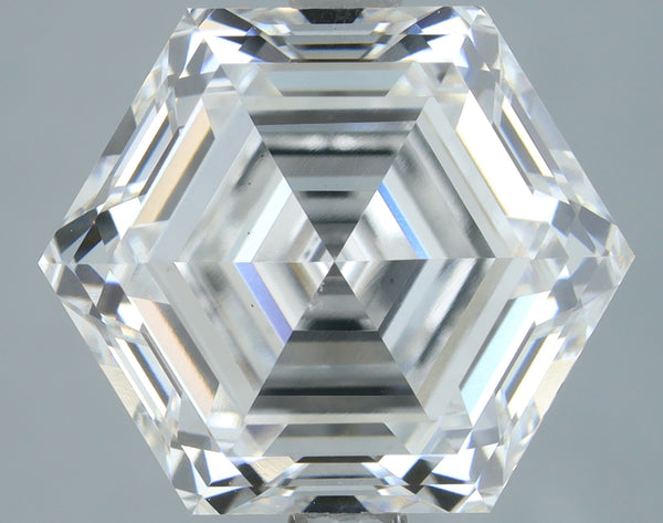 Lab-Grown 3.81 Carat Hexagonal Shape Diamond color E Clarity VS1, precious stones, engagement diamonds