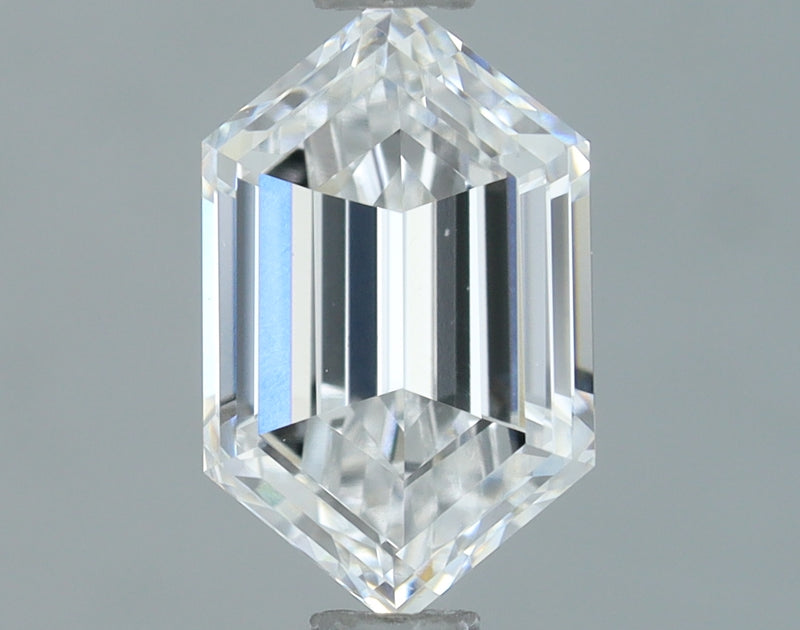 Lab-Grown 1.01 Carat Long Hexagonal Shape Diamond color E Clarity VS1, precious stones, engagement diamonds