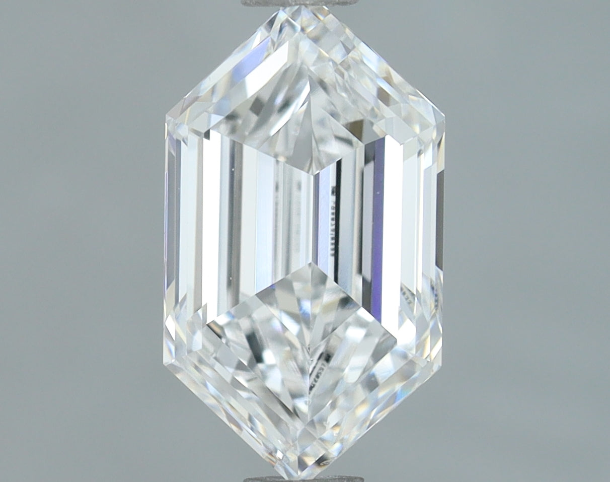 Lab-Grown 1.00 Carat Long Hexagonal Shape Diamond color D Clarity VS1, precious stones, engagement diamonds