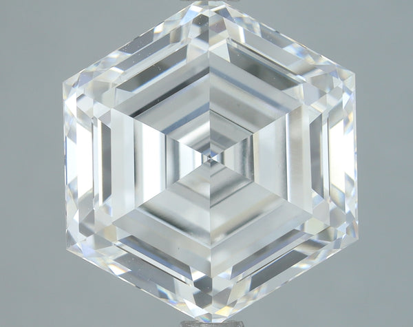 Lab-Grown 4.06 Carat Hexagonal Shape Diamond color D Clarity VVS2, precious stones, engagement diamonds