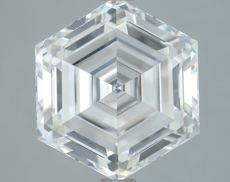 Lab-Grown 4.06 Carat Hexagonal Shape Diamond color D Clarity VVS2, precious stones, engagement diamonds