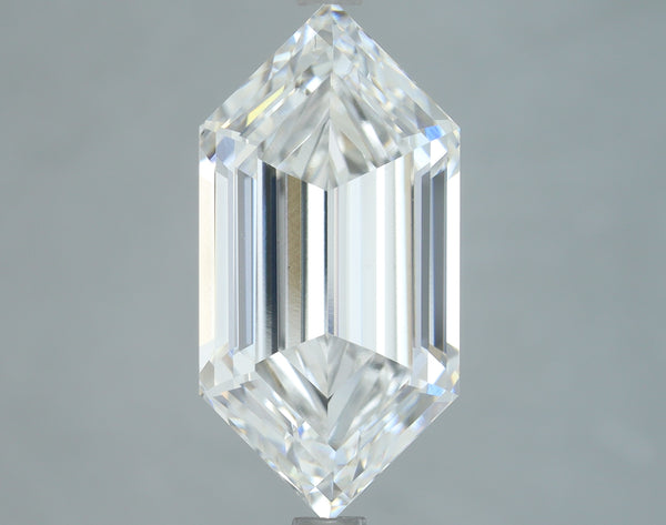 Lab-Grown 4.11 Carat Long Hexagonal Shape Diamond color E Clarity VS1, precious stones, engagement diamonds