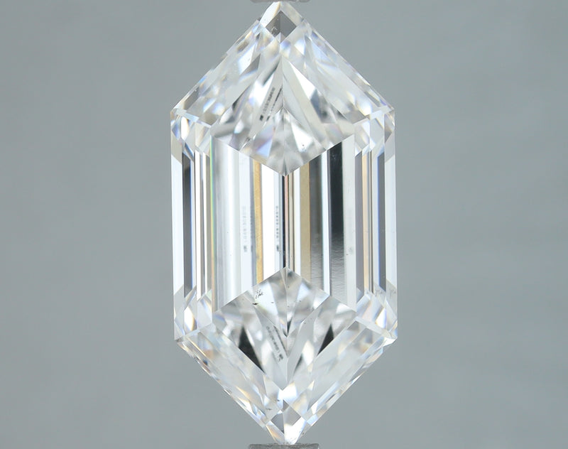 Lab-Grown 3.08 Carat Long Hexagonal Shape Diamond color E Clarity VS2, precious stones, engagement diamonds