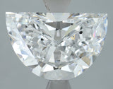 Lab-Grown 2.01 Carat Half Moon Shape Diamond color E Clarity SI1, precious stones, engagement diamonds