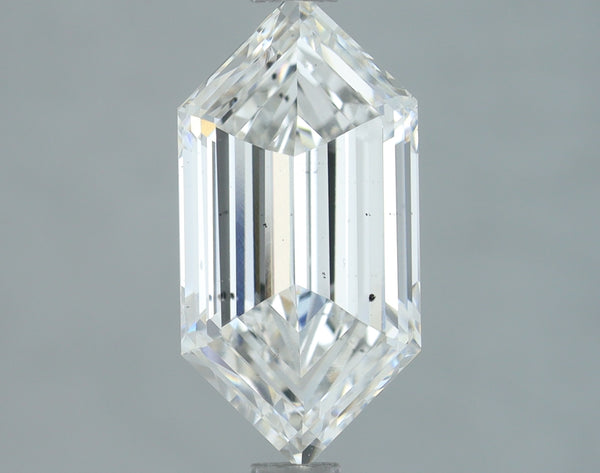 Lab-Grown 1.50 Carat Long Hexagonal Shape Diamond color F Clarity VS2, precious stones, engagement diamonds