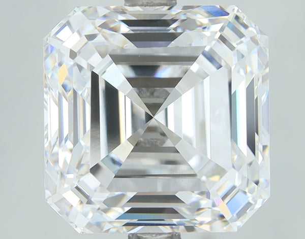 Lab-Grown 5.14 Carat Asscher Cut Diamond color E Clarity VVS2, precious stones, engagement diamonds