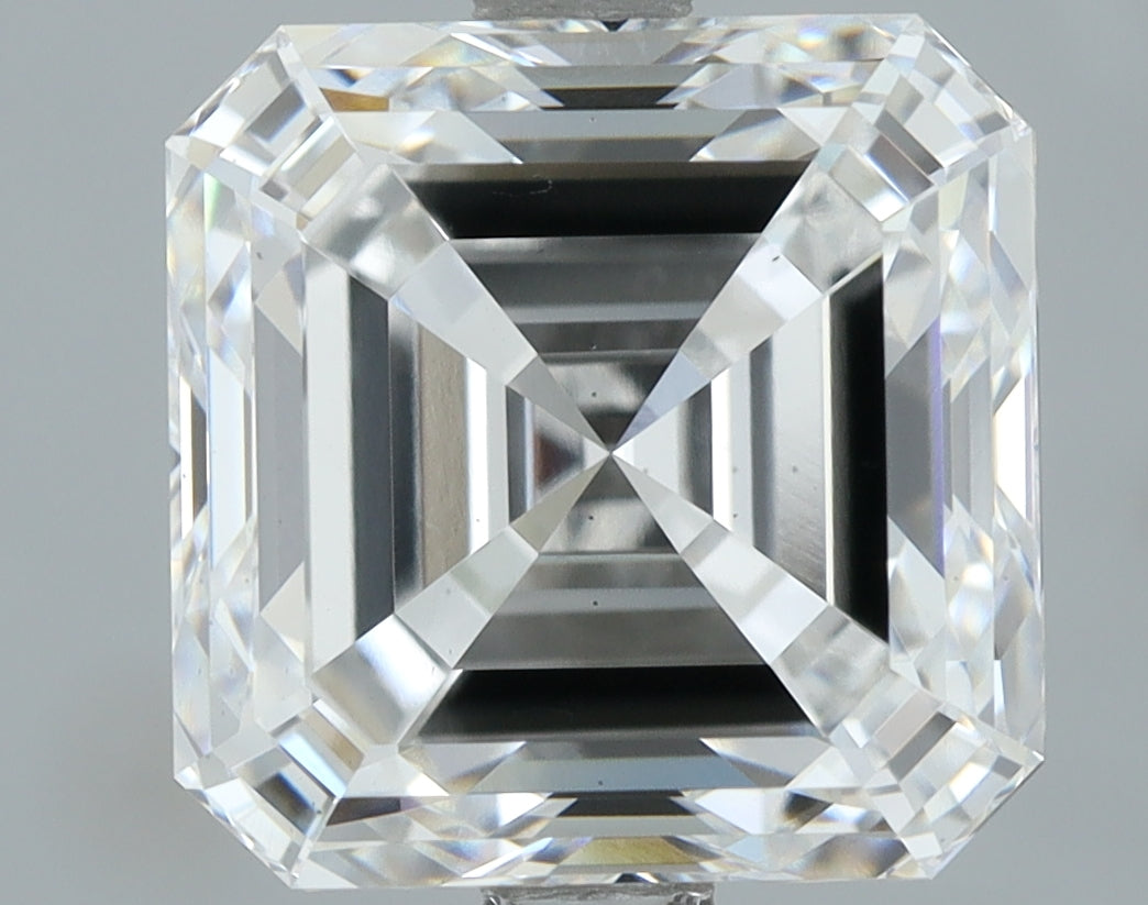 Lab-Grown 3.57 Carat Asscher Cut Diamond color D Clarity VS2, precious stones, engagement diamonds