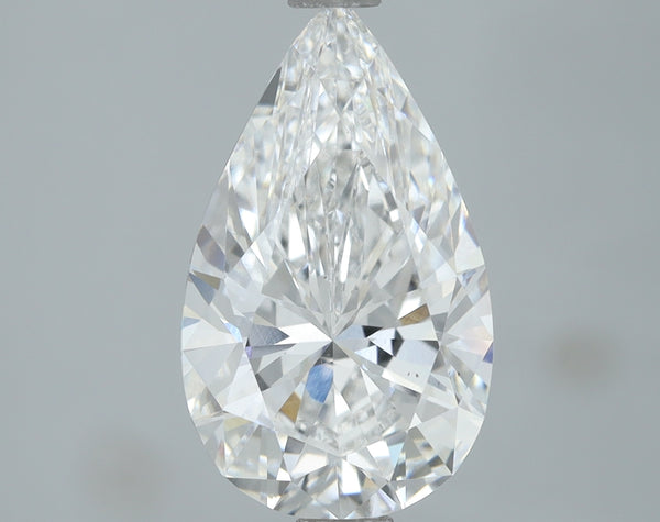 Lab-Grown 2.01 Carat Pear Shape Diamond color E Clarity VS2, precious stones, engagement diamonds