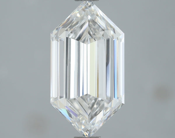 Lab-Grown 2.00 Carat Long Hexagonal Shape Diamond color E Clarity VVS2, precious stones, engagement diamonds