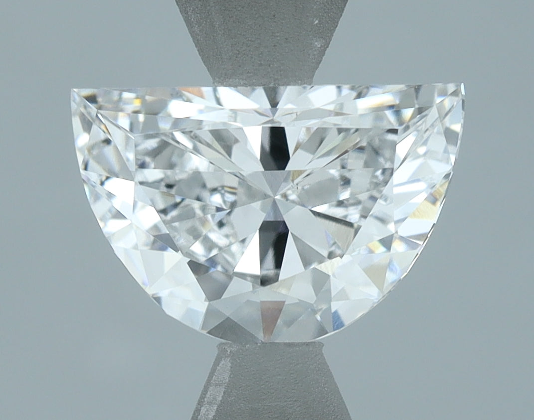Lab-Grown 1.07 Carat Half Moon Shape Diamond color E Clarity VS1, precious stones, engagement diamonds