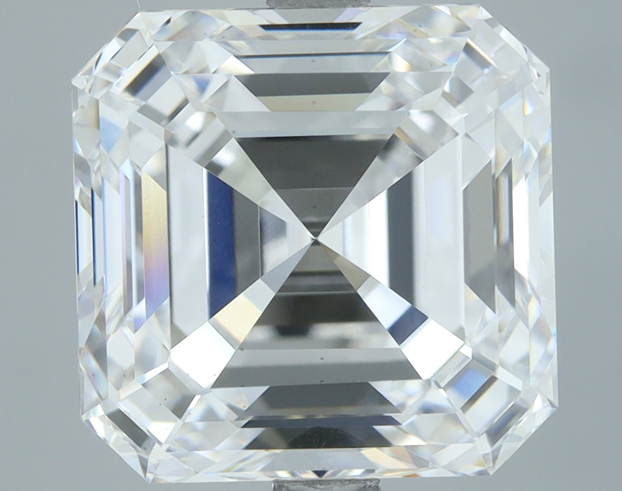 Lab-Grown 5.42 Carat Asscher Cut Diamond color D Clarity VS2, precious stones, engagement diamonds