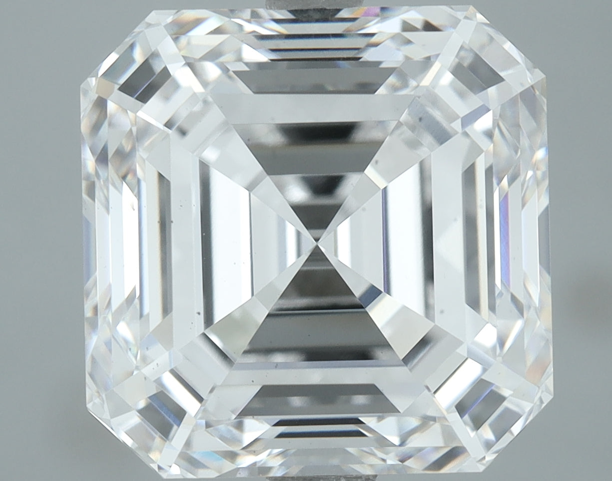 Lab-Grown 5.34 Carat Asscher Cut Diamond color E Clarity VS1, precious stones, engagement diamonds