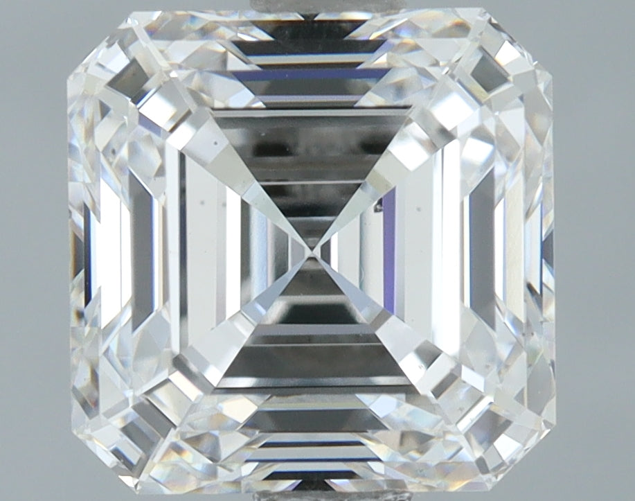 Lab-Grown 2.00 Carat Asscher Cut Diamond color D Clarity VS1, precious stones, engagement diamonds