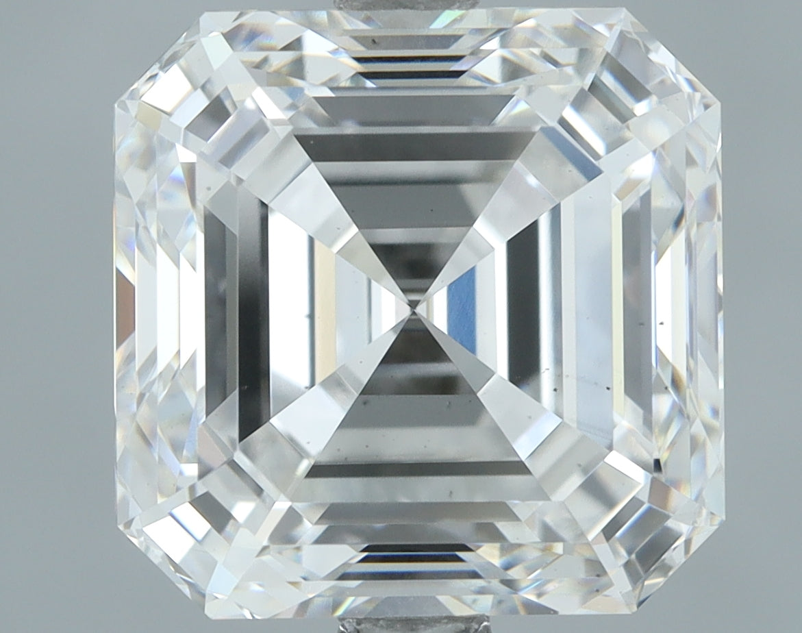 Lab-Grown 4.40 Carat Asscher Cut Diamond color E Clarity VS2, precious stones, engagement diamonds