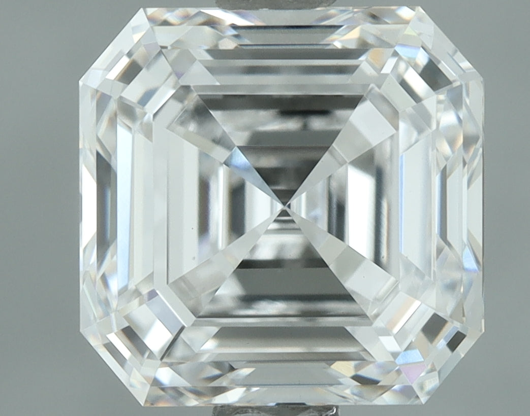 Lab-Grown 2.05 Carat Asscher Cut Diamond color D Clarity VVS2, precious stones, engagement diamonds