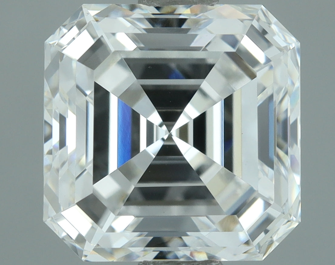 Lab-Grown 2.01 Carat Asscher Cut Diamond color E Clarity VS1, precious stones, engagement diamonds