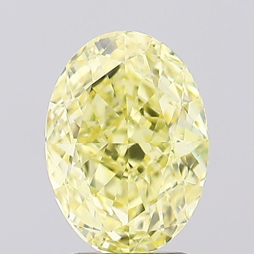 Lab-Grown 2.11 Carat Oval Shape Diamond color FV.YL Clarity VVS2, precious stones, engagement diamonds