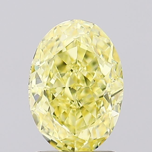 Lab-Grown 1.24 Carat Oval Shape Diamond color FV.YL Clarity VS1, precious stones, engagement diamonds
