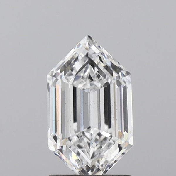 Lab-Grown 2.01 Carat Long Hexagonal Shape Diamond color E Clarity VS2, precious stones, engagement diamonds