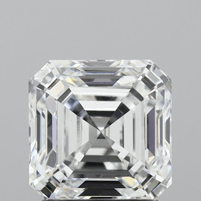 Lab-Grown 2.03 Carat Asscher Cut Diamond color D Clarity VS1, precious stones, engagement diamonds