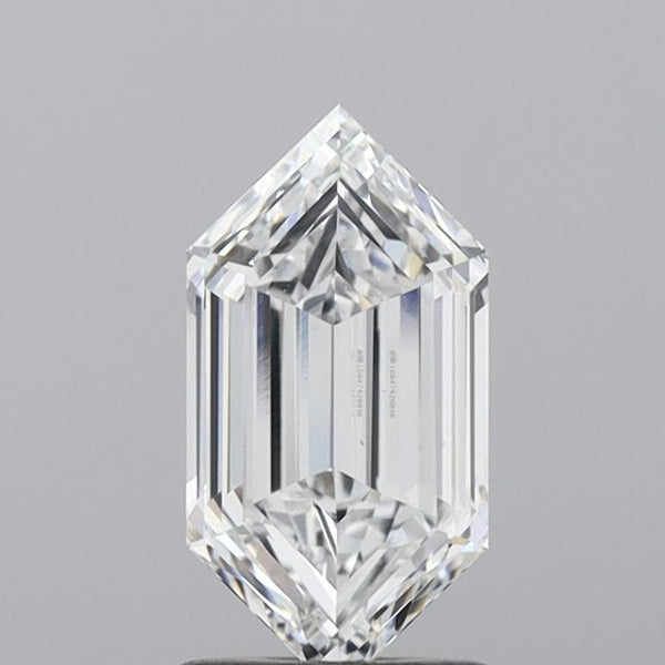 Lab-Grown 1.36 Carat Long Hexagonal Shape Diamond color E Clarity VS1, precious stones, engagement diamonds