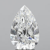 Lab-Grown 4.07 Carat Pear Shape Diamond color E Clarity VS2, precious stones, engagement diamonds