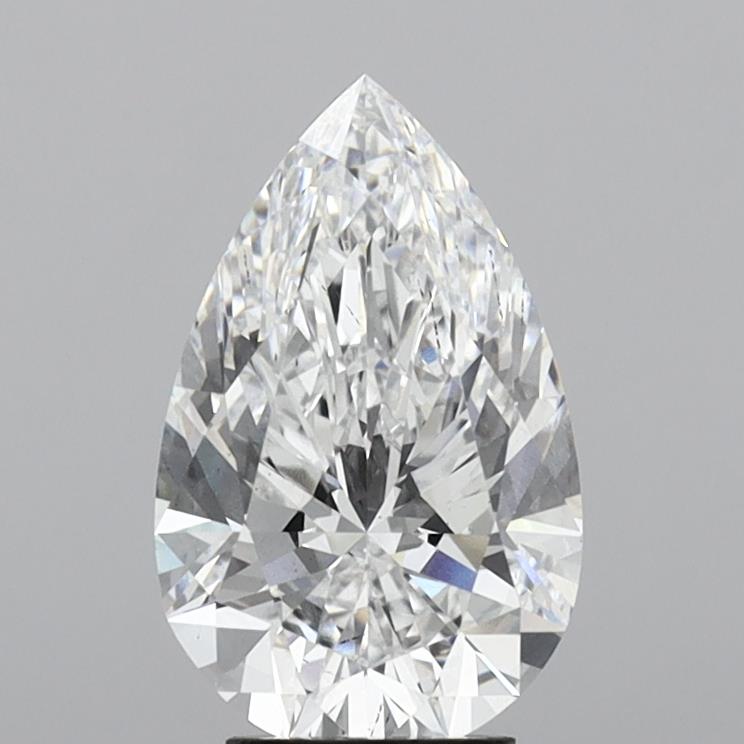 Lab-Grown 4.07 Carat Pear Shape Diamond color E Clarity VS2, precious stones, engagement diamonds