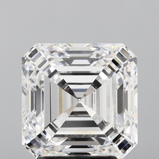 Lab-Grown 5.13 Carat Asscher Cut Diamond color D Clarity VS2, precious stones, engagement diamonds