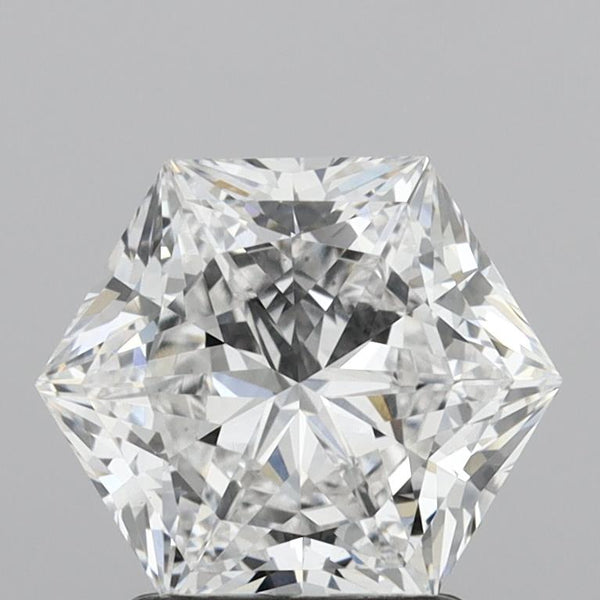 Lab-Grown 2.01 Carat Hexagonal Shape Diamond color E Clarity VS1, precious stones, engagement diamonds