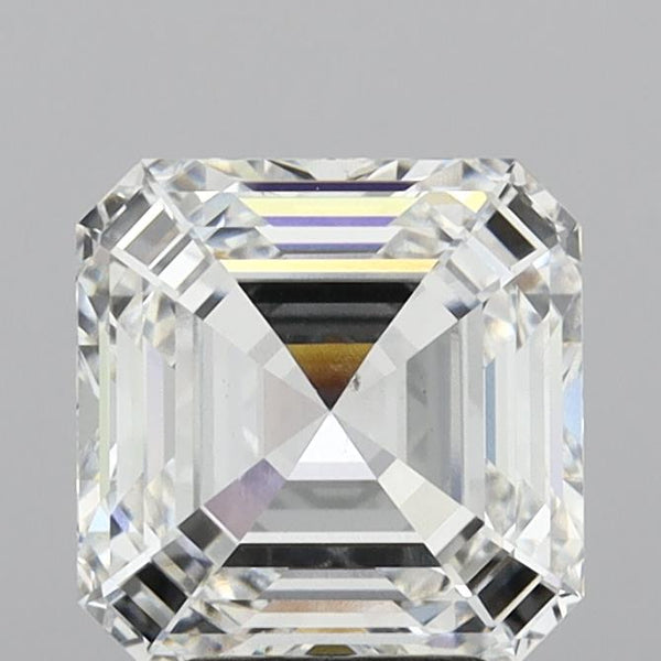 Lab-Grown 5.01 Carat Asscher Cut Diamond color F Clarity VS2, precious stones, engagement diamonds