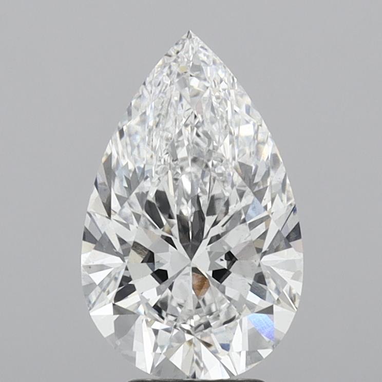 Lab-Grown 4.11 Carat Pear Shape Diamond color E Clarity VS2, precious stones, engagement diamonds