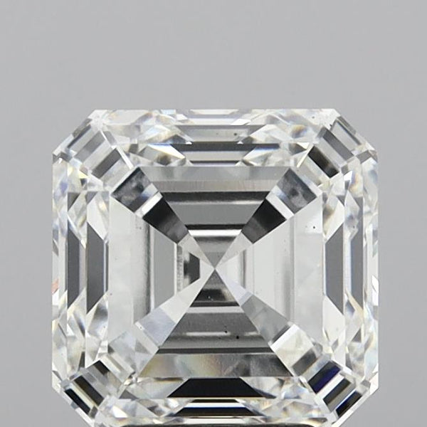 Lab-Grown 5.01 Carat Asscher Cut Diamond color F Clarity VS2, precious stones, engagement diamonds