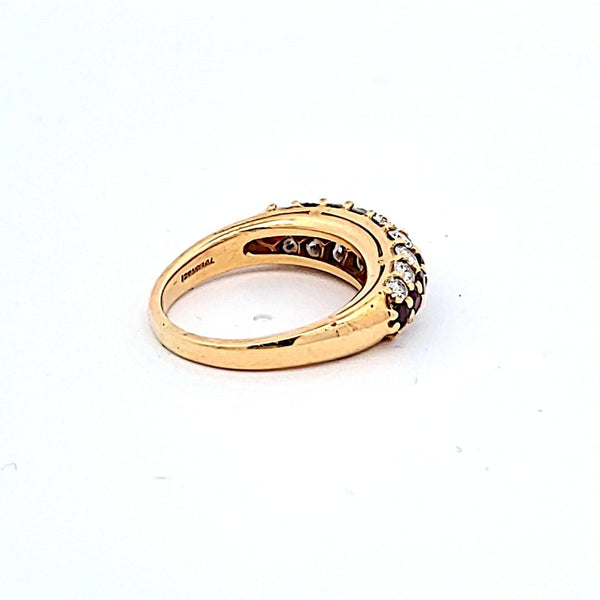 Tiffany & Co 1.00 Carat Ruby 0.80 Carat Diamond 18 Karat Yellow Gold Halo Ring