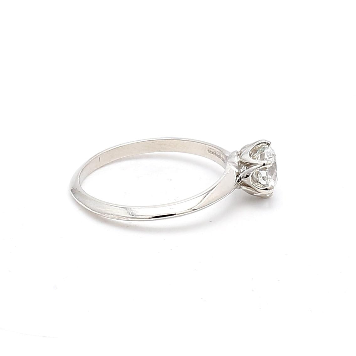 Tiffany & Co 1.12 Carat Old European Cut F VS2 Diamond Platinum Engagement Ring