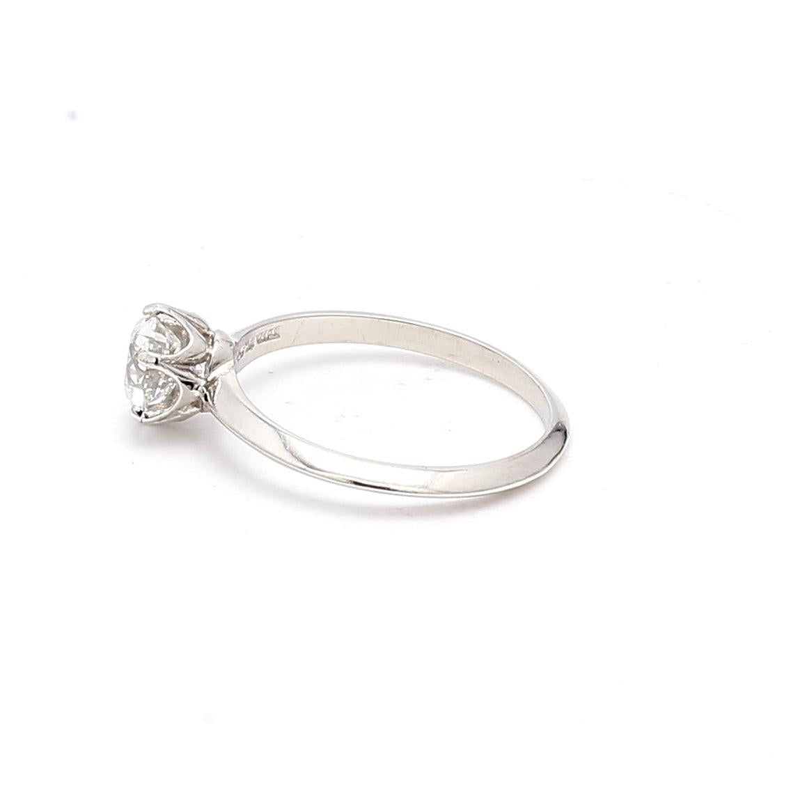 Tiffany & Co 1.12 Carat Old European Cut F VS2 Diamond Platinum Engagement Ring