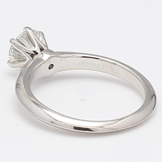 Tiffany & Co 1.15 Carat Round Brilliant H VS1 Diamond Platinum Engagement Ring