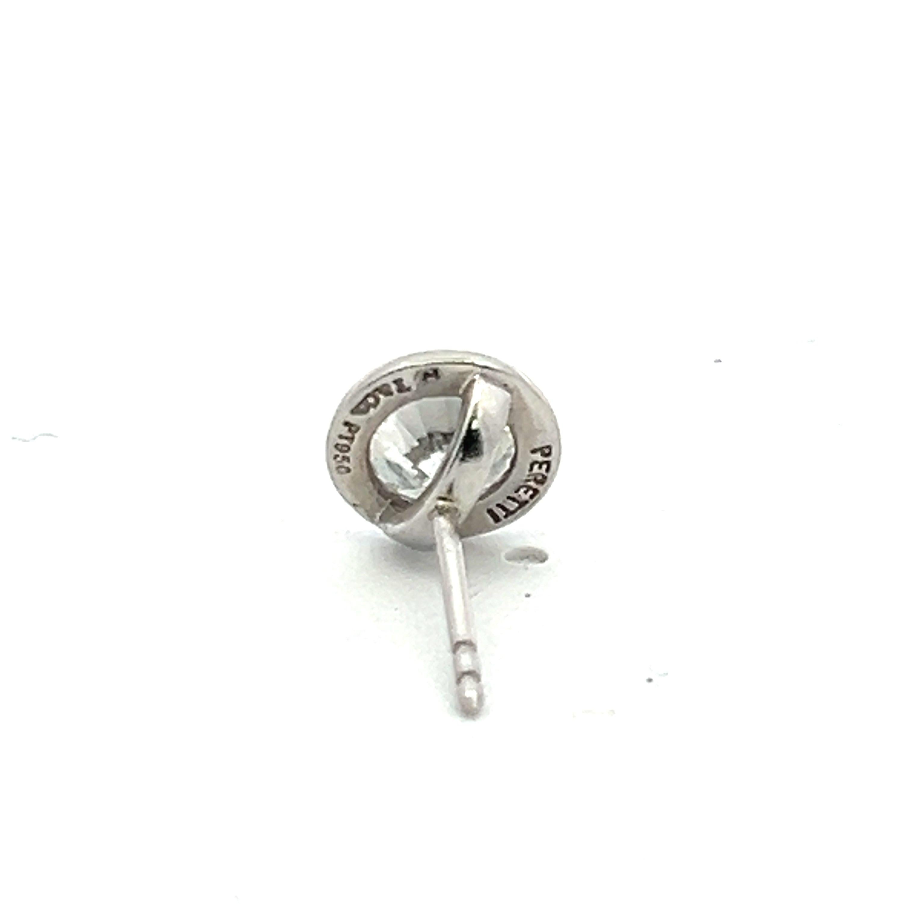 Tiffany & Co 2.05 Carat Round Brilliant G VS1 Diamond Platinum Earrings