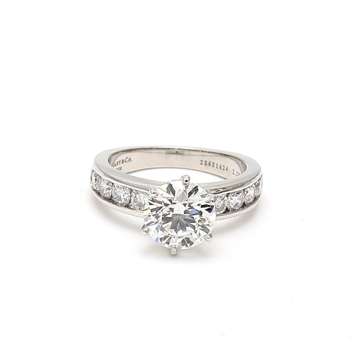 Tiffany & Co 3.00 Carat Round Brilliant Diamond Platinum Engagement Ring
