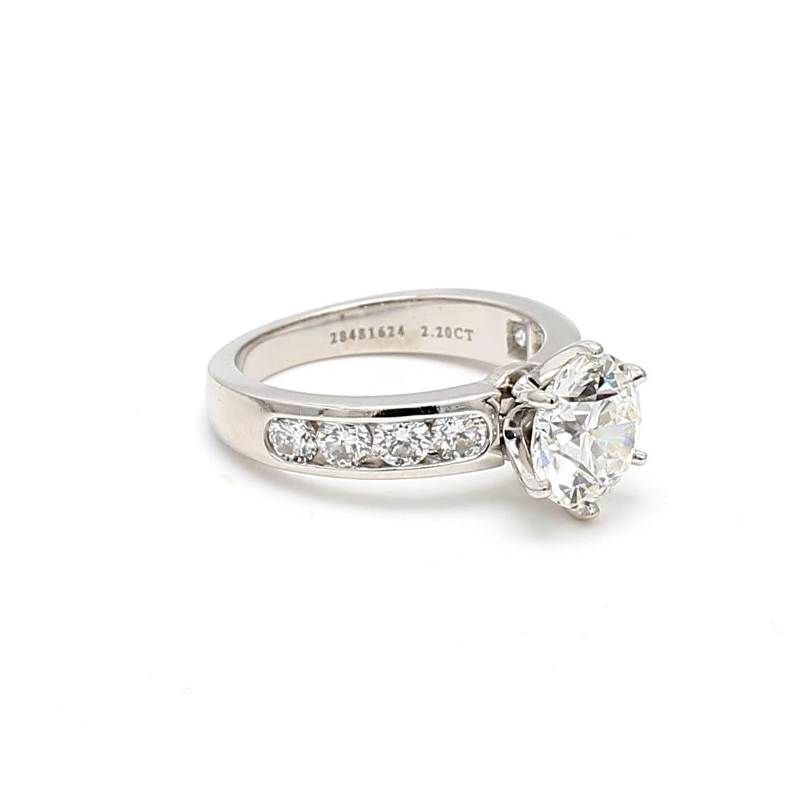 Tiffany & Co 3.00 Carat Round Brilliant Diamond Platinum Engagement Ring