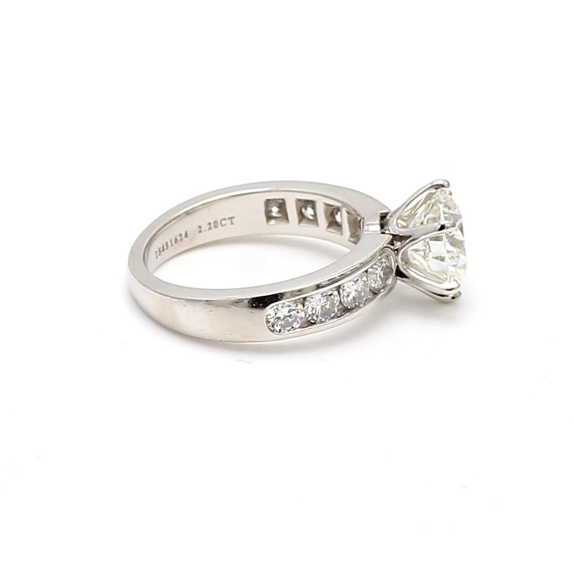Tiffany & Co 3.00 Carat Round Brilliant Diamond Platinum Engagement Ring