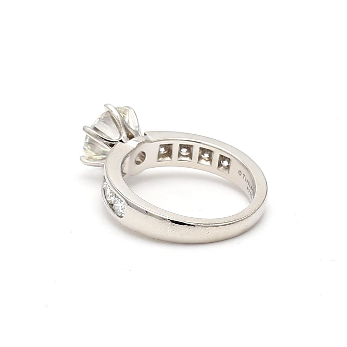 Tiffany & Co 3.00 Carat Round Brilliant Diamond Platinum Engagement Ring