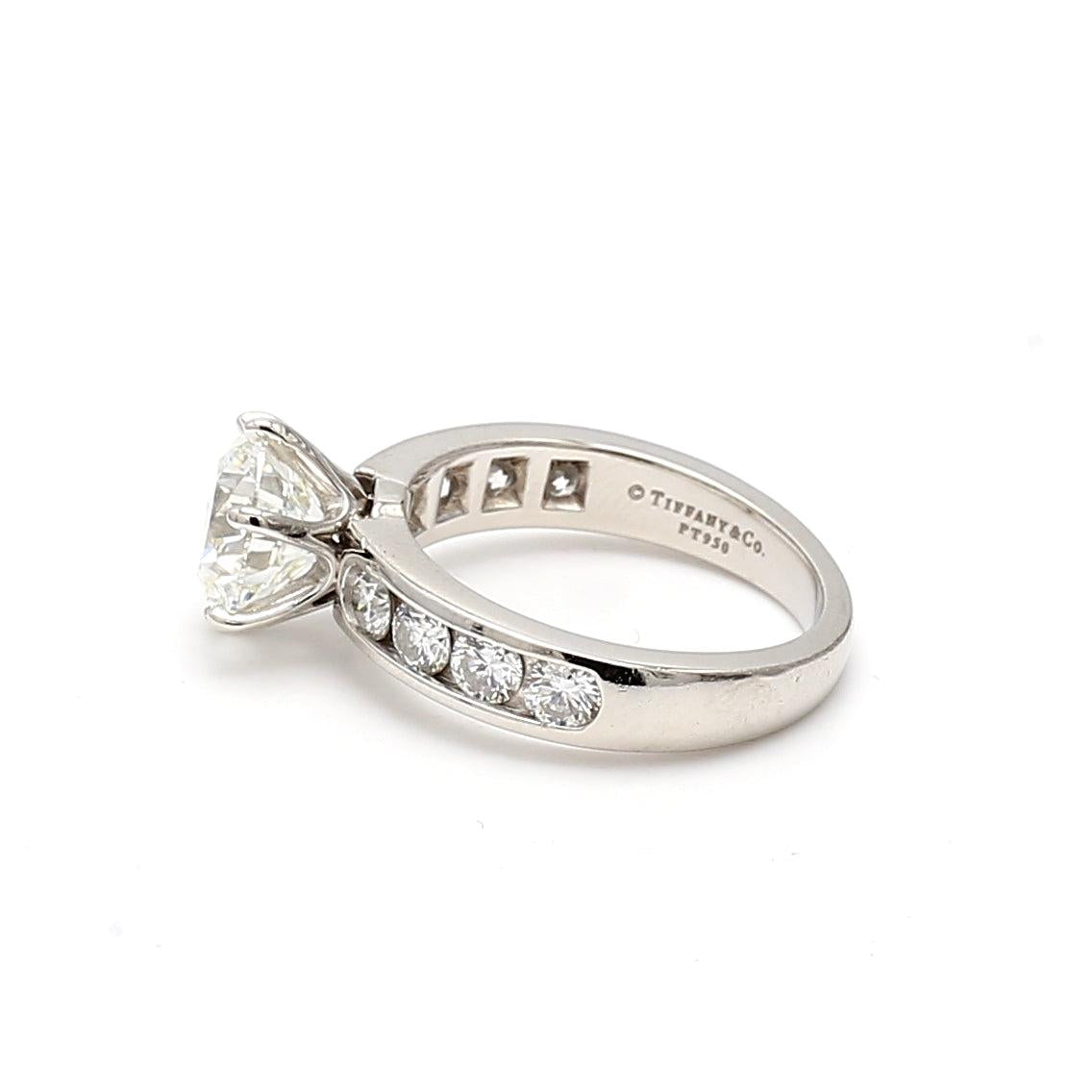 Tiffany & Co 3.00 Carat Round Brilliant Diamond Platinum Engagement Ring