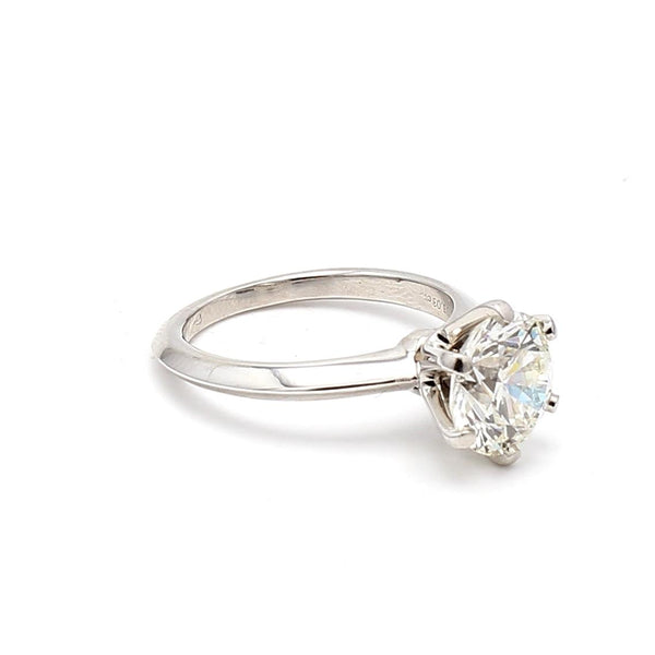 Tiffany & Co 3.03 Carat Round Brilliant I VS1 Diamond Platinum Engagement Ring