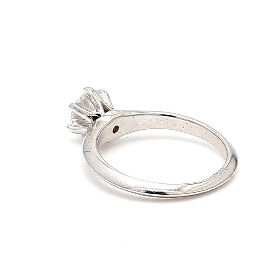 Tiffany and Co 0.72 Carat Round Brilliant Shape Diamond Platinum Engagement Ring