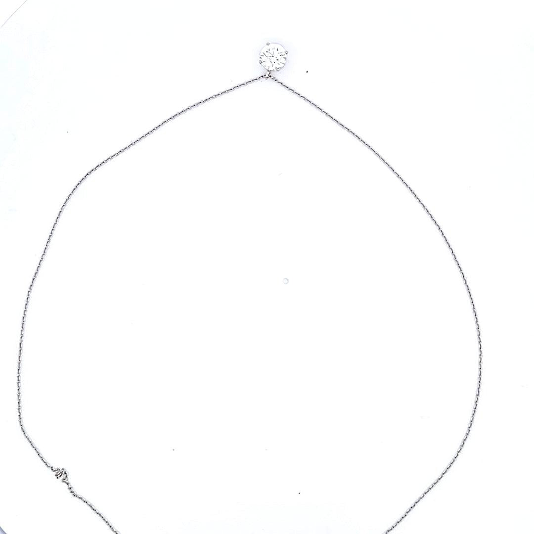 Tiffany and Co 1.12 Carat Round Brilliant Diamond Platinum Pendant Necklace