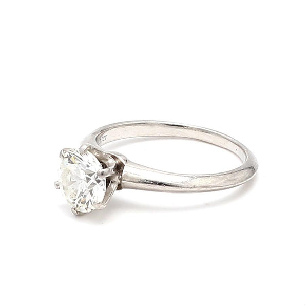Tiffany and Co 1.25 Carat Round Brilliant H-VS1 Platinum Engagement Ring