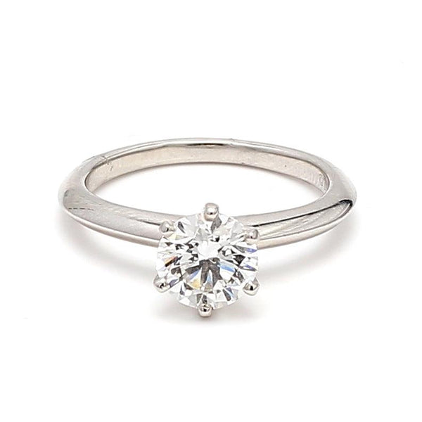 Tiffany and Co 1.25 Carat Round Brilliant Diamond Platinum Engagement Ring