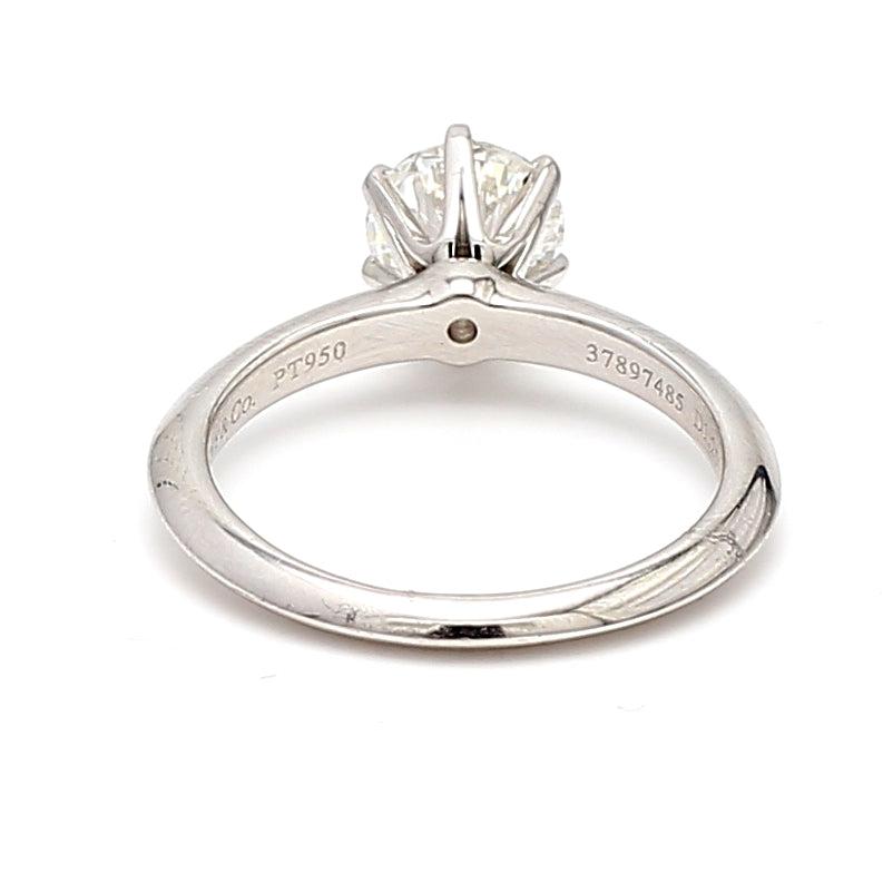 Tiffany and Co 1.25 Carat Round Brilliant Diamond Platinum Engagement Ring